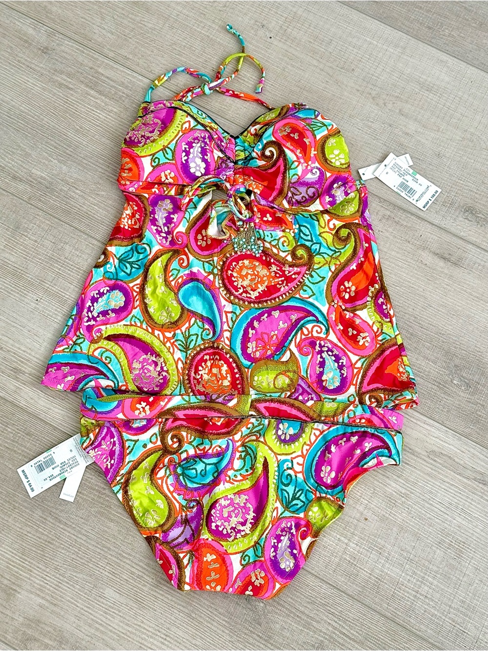 NWT Trina Turk 2 piece swimsuit 8 - Picture 5 of 16